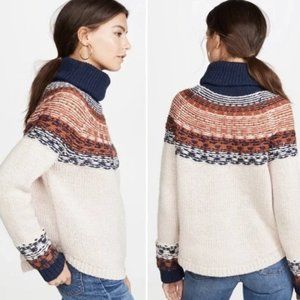 Madewell Fair Isle thick turtleneck sweater